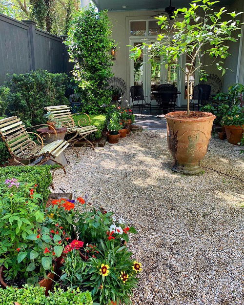 Patio Floor Full of Pebbles